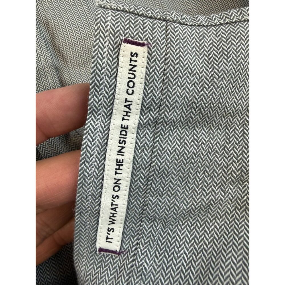 NWT Ted Baker Crotone Long Sleeve Herringbone Shirt Size 3 (M) Regular Fit in LT - Picture 8 of 15